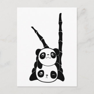 Postal Pilha de Cartão Pandas