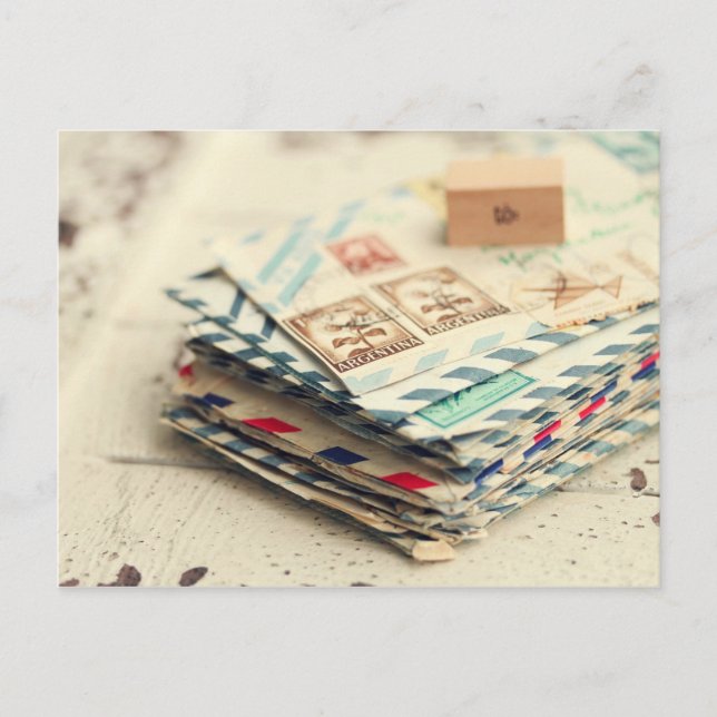 Postal Pilhas de cartão das cartas de amor (Frente)