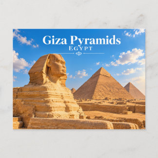 Postal Pirâmides de Gizé & Grande Esfinge do Egito Cartão