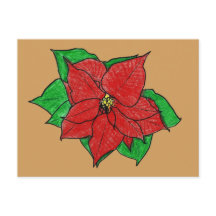 Poinsettia No. 1 Cartão Postal.