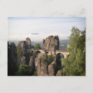 Postal Ponte de Bastei no cartão saxão da suiça