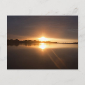 Postal Por do sol sobre Zambezi River - cartão