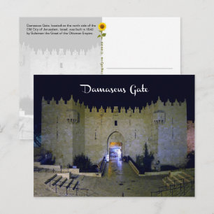 Postal Porta de Damasco, Jerusalém, Israel - cartão posta