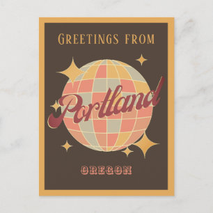 Postal Portland Oregon USA Retro Vintage recebe cartão po
