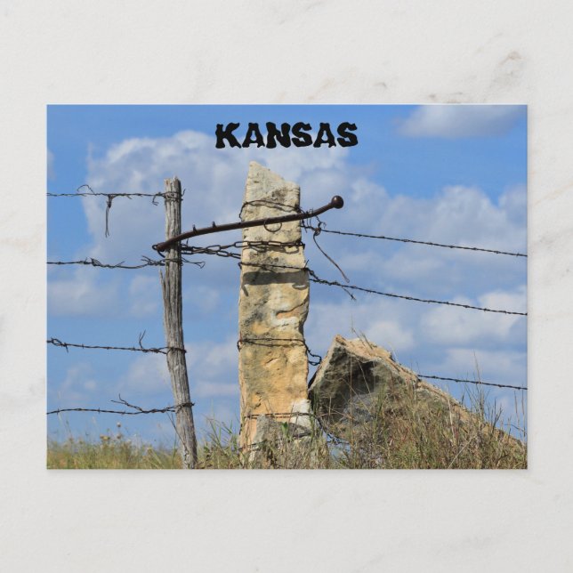 Postal Posto de cerca Postada de Kansas Stone, Cartão Pos (Frente)