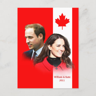Postal Prince William - Kate Middleton Canada Cartão post