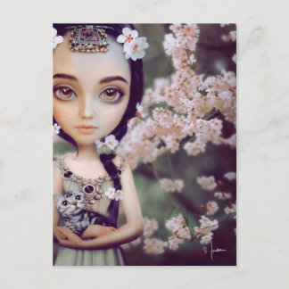 Postal Princesa Flor Cartão