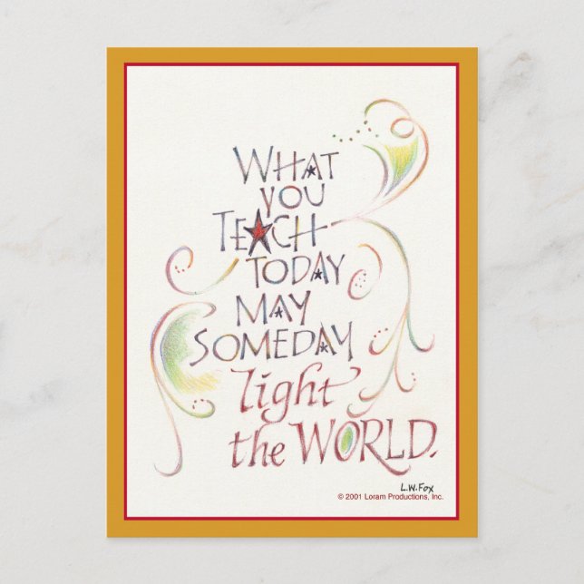 Postal Professor Obrigado Cartão de Posto (Frente)