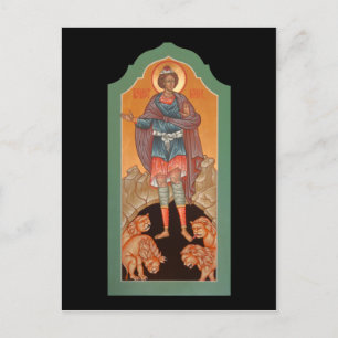 Postal Profeta Daniel no Cartão de Oração dos Leões D