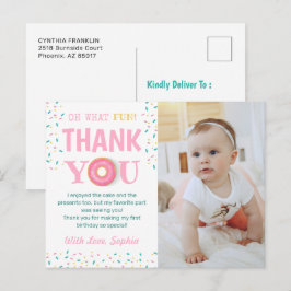 Postal Que Diversão Cartão de Agradecimento de Foto de An