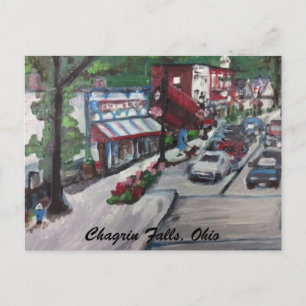 Postal Quedas do desgosto, cartão da pintura de cena da