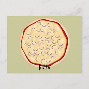 Postal Receita de Pizza com Cebola Cartão
