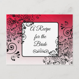 Postal Receita do Cartão de Receita de Casamento de Noiva