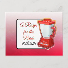 Postal Receita do Cartão de Receita de Casamento de Noiva
