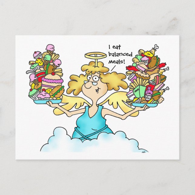 Postal Refeições equilibradas do cartão #8 da dieta do (Frente)