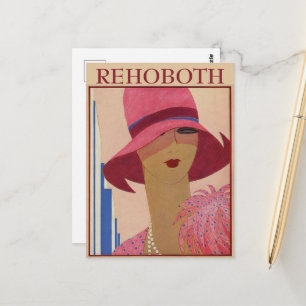 Postal Rehoboth Beach Antiga, alterar texto do Cartão Pos