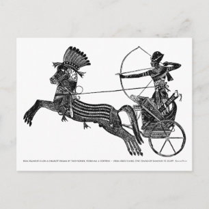 Postal Rei Ramsés II Vintage Cartão de Arte Egípcio!