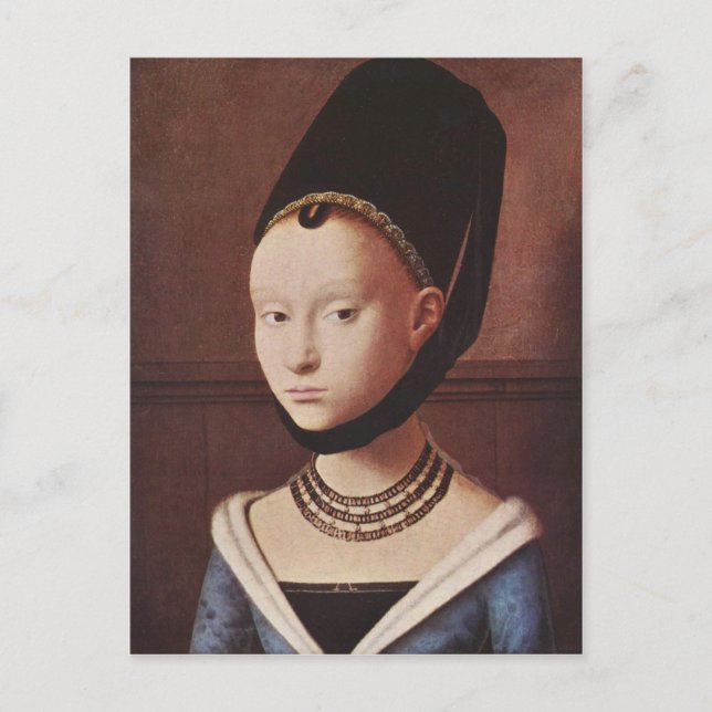 Postal Retrato de um cartão da rapariga (Frente)
