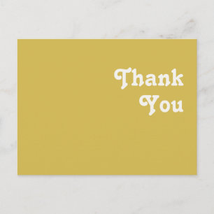 Postal Retro Beach   Dourado Casamento Obrigado Cartão Po