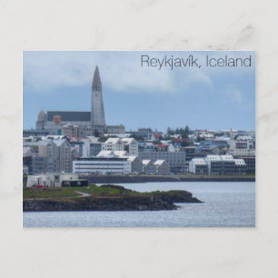 Postal Reykjavík, cartão de Islândia