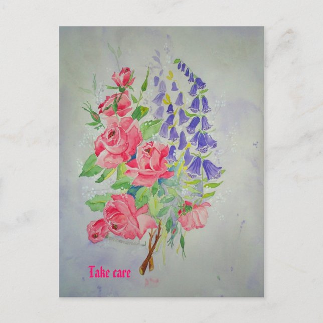 Postal Rosas e digital do cartão (Frente)