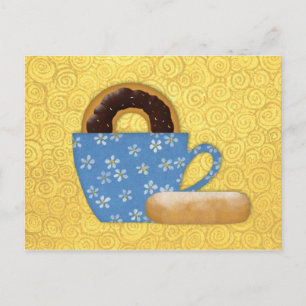 Postal Rosquinha e Cartão de Receita de Café