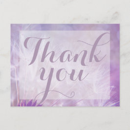 Postal Roxo Dandelion Obrigado Cartão de posto