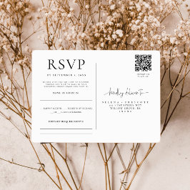Postal RSVP do cartão de resposta de casamento Elegante