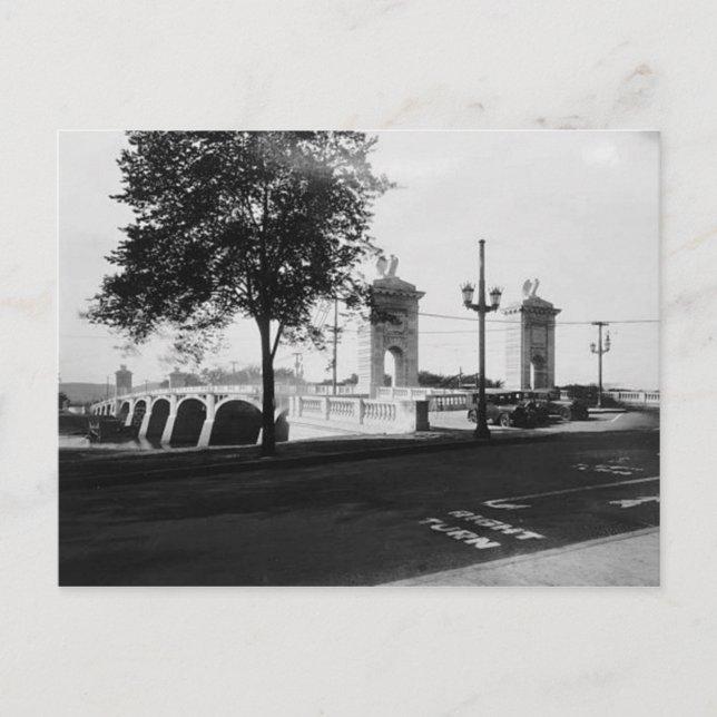 Postal Rua de mercado, Ponte Wilkes-Barre Pa. Cartão Post (Frente)