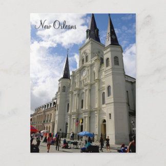 Postal Rua de Nova Orleans. Cartão de Posto da Catedral d
