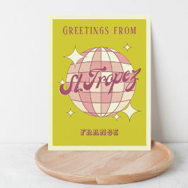 Postal Rua santo Tropez França retrô vintage Cartão posta