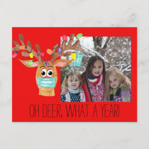 Postal Rudolph o Cartão com fotos da Reindeer Mascarada