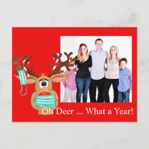Postal Rudolph o Cartão com fotos da Reindeer Mascarada