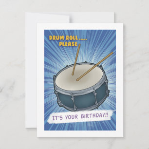 Postal Rufem de Tambores! Cartão de Aniversário Divertido