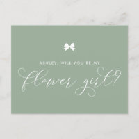 Sage Green, Você Será Meu Cartão De Menina Flor