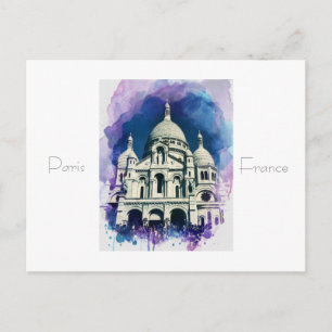 Postal Sagrado Coração Montmartre Paris França Cartão Pos