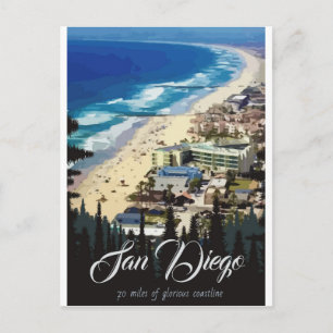 Postal San Diego: 70 milhas de costa gloriosa Cartão pos