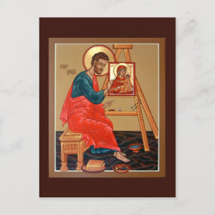 Postal Santo Luke, o Cartão de Oração Evangelista