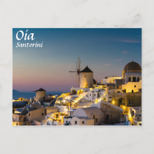 Postal Santorini - A paisagem urbana de Oia no cartão pos