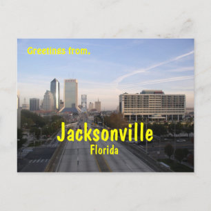 Postal Saudações de Jacksonville Florida, cartão de po