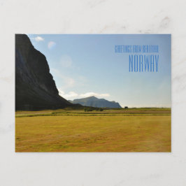 Postal Saudações do belo cartão com fotos da Noruega