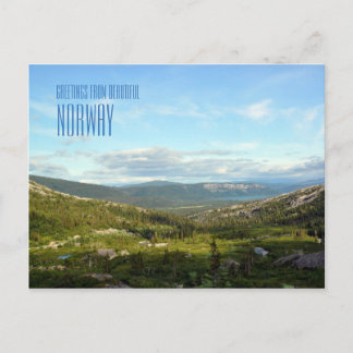 Postal Saudações do cartão com fotos paisagístico da Noru