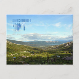 Postal Saudações do cartão com fotos paisagístico da Noru