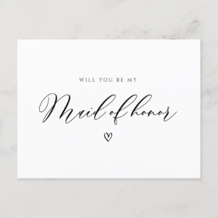 Postal script simples você será meu cartão de madrinha de