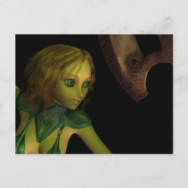 Postal Senhora sob o Cartão de Posto Ax (Frente)