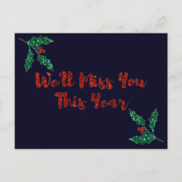 Postal Sentiremos sua falta do Cartão de Férias de Distân