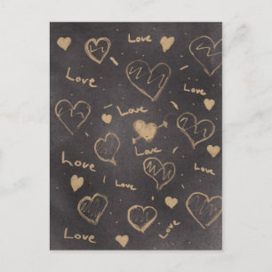Postal Série do amor do cartão