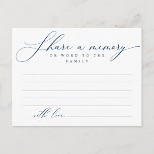 Postal Serviço Funeral, Compartilhe uma memória, Cartão d