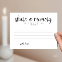 Serviço Funerário, Compartilhe uma memória, Cartão