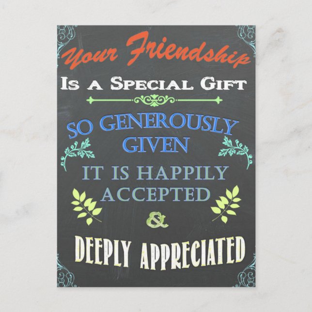 Postal Seu Cartão de Quadro de Amizade (Frente)